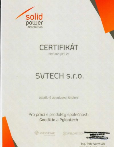 Certifikát GoodWe a Pylontech